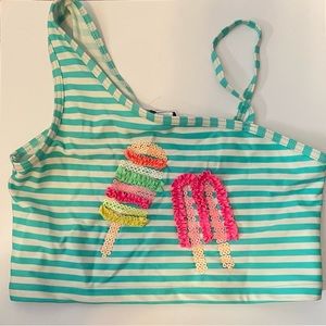 Kids girl beach popsicle swim suit top,super cute size 6x